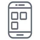 external Smartphone-outdoor-outline-design-circle icon