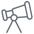 external Telescope-sports-activities-outline-design-circle icon