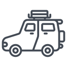 external Travel-Jeep-transportation-outline-design-circle icon