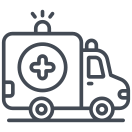 external ambulance-rescue-emergency-outline-design-circle icon