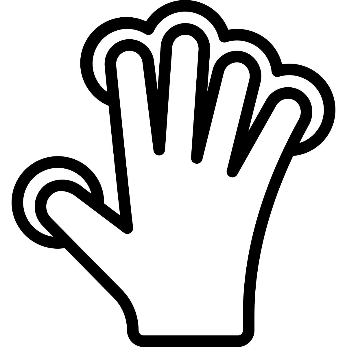 ganze hand icon