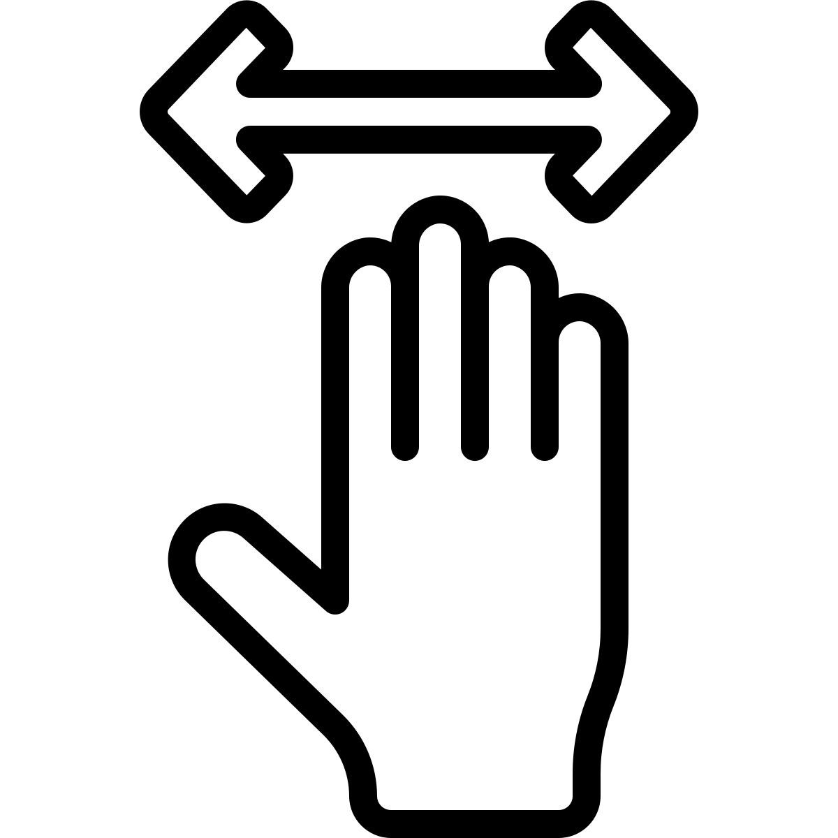 在 a 行上向左滑动 icon