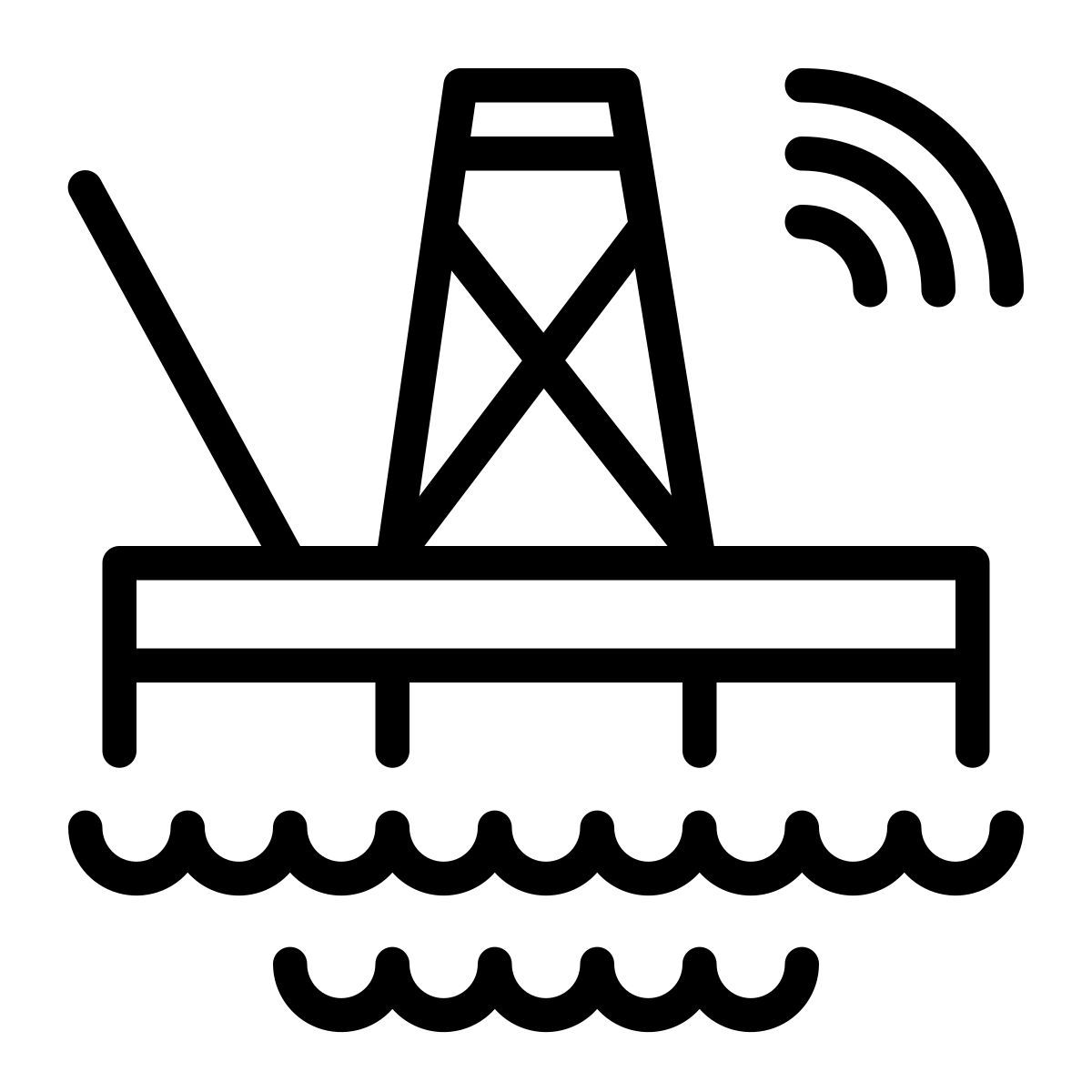 piattaforma petrolifera off shore icon
