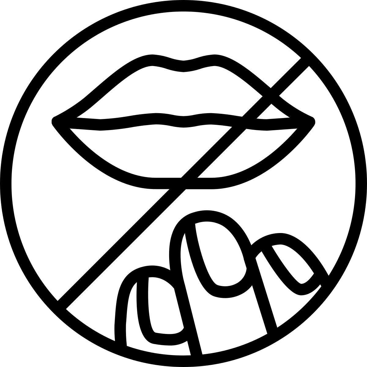 do not touch icon