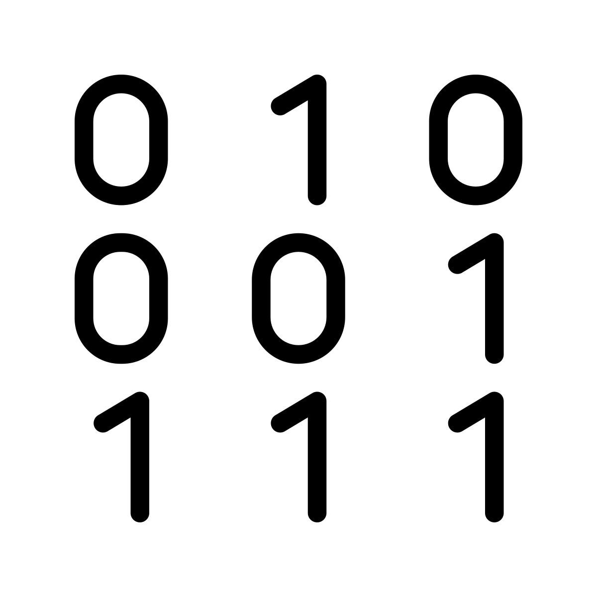 binary code icon
