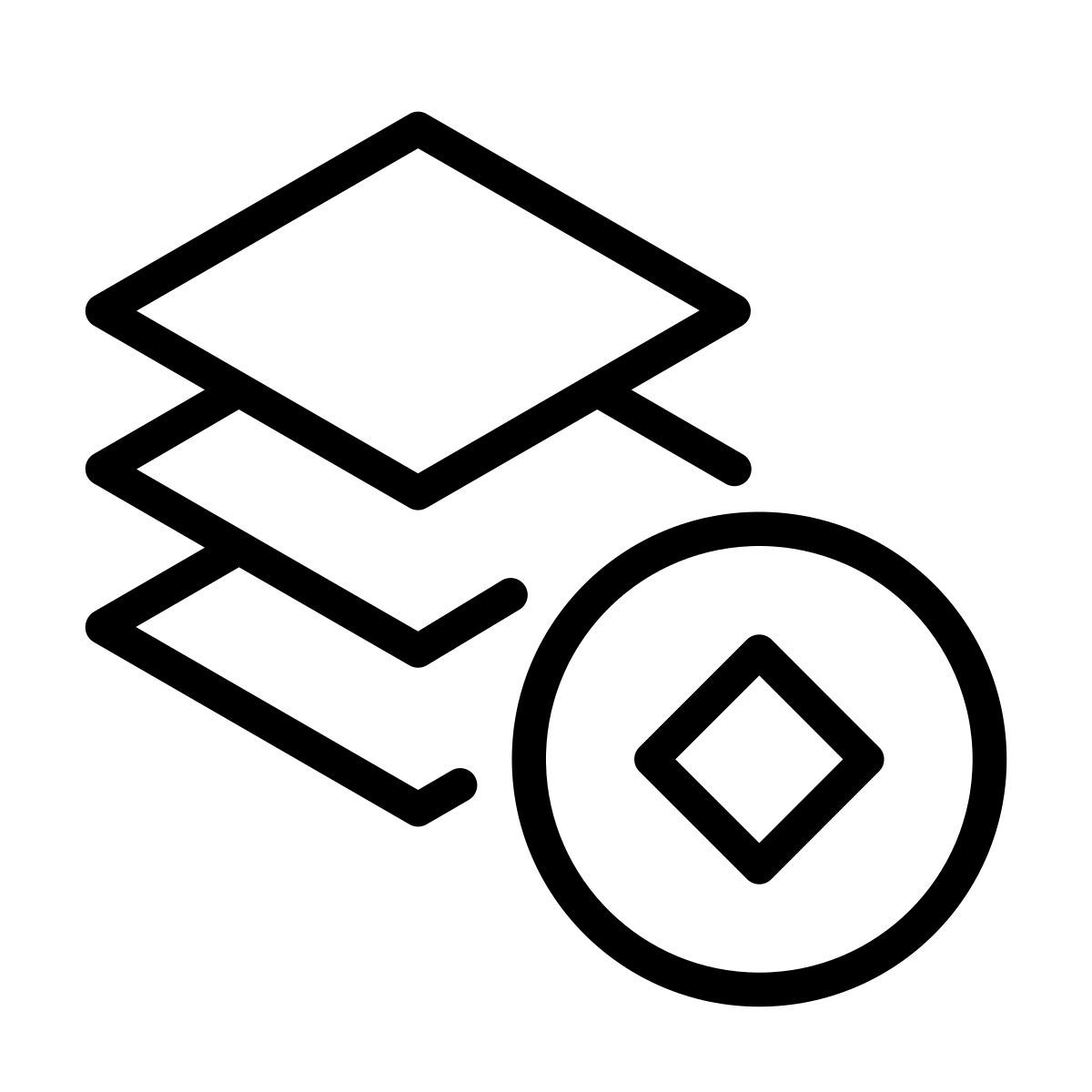 layers coin icon