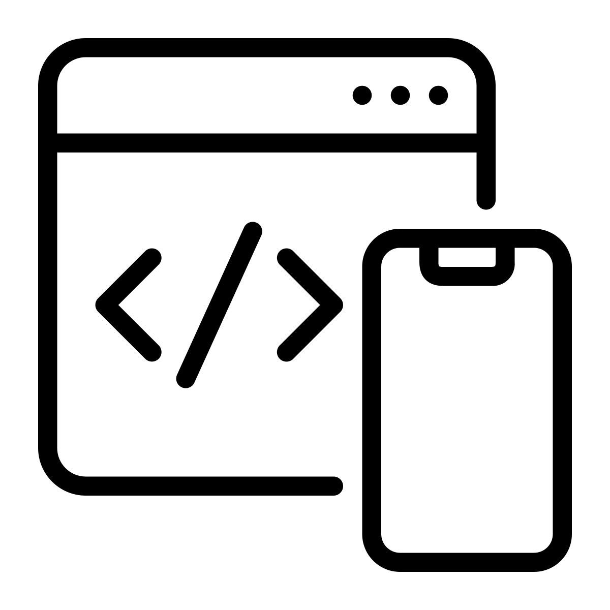 deux smartphones icon