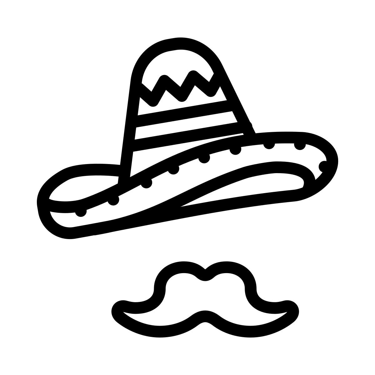 Sombrero icon in Windows Metro Style, image size:1200x1200