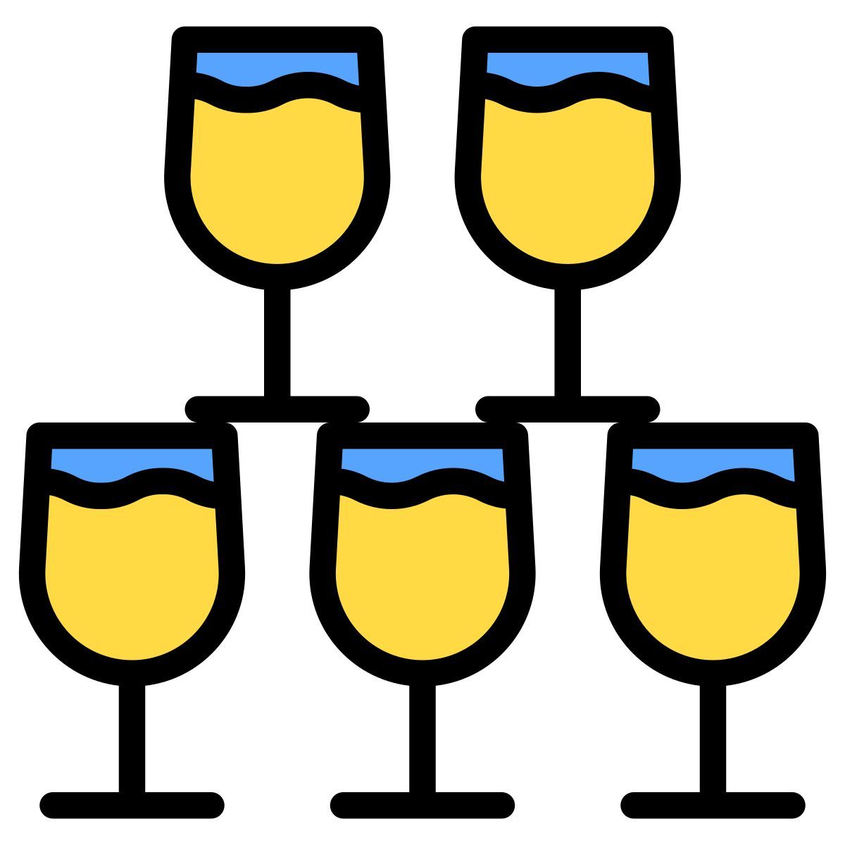 champagne glasses icon