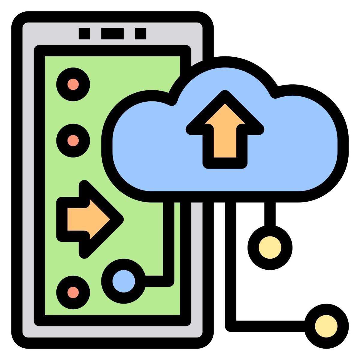 spazio di archiviazione cloud icon