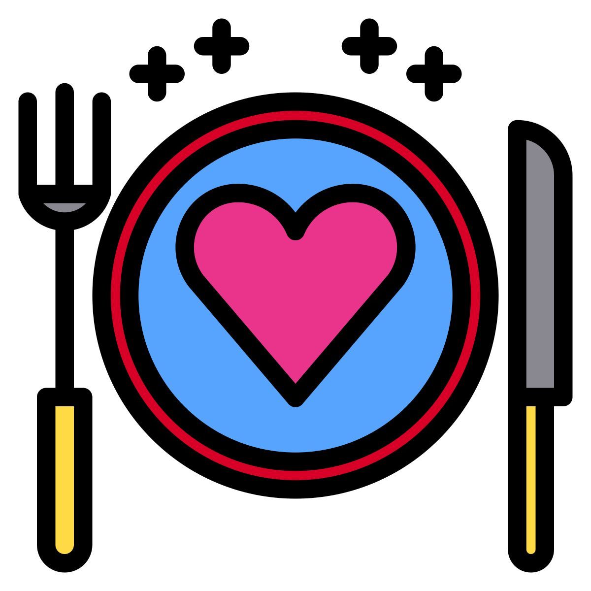 romantic dinner icon