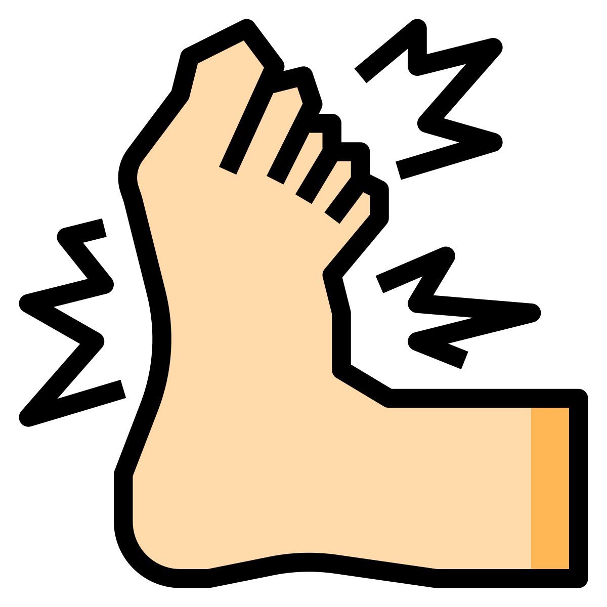 leg injury icon