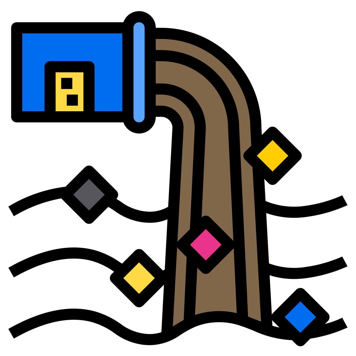 water pollution icon