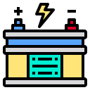 external battery-motor-car-phatplus-lineal-color-phatplus icon
