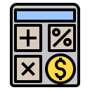 external calculator-money-phatplus-lineal-color-phatplus icon