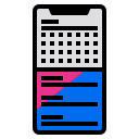external calendar-smartphone-phatplus-lineal-color-phatplus-2 icon