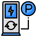 external car-parking-electric-vehicles-phatplus-lineal-color-phatplus icon