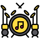 external drum-music-phatplus-lineal-color-phatplus icon