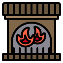 external fireplace-weather-phatplus-lineal-color-phatplus icon