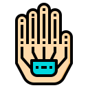 external hand-glove-biometric-phatplus-lineal-color-phatplus icon