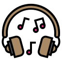 external headphone-music-phatplus-lineal-color-phatplus icon