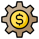 external setting-currency-phatplus-lineal-color-phatplus icon