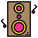 external speaker-music-phatplus-lineal-color-phatplus icon