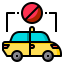 external taxi-social-distance-phatplus-lineal-color-phatplus icon