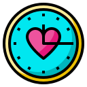 external time-love-party-phatplus-lineal-color-phatplus icon