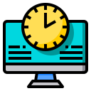 external time-stay-safe-phatplus-lineal-color-phatplus icon