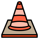 external traffic-cone-motor-car-phatplus-lineal-color-phatplus icon