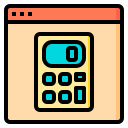 external website-calculator-tools-phatplus-lineal-color-phatplus icon