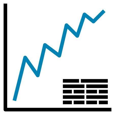 Line Chart icon in Phatplus Lineal Color Style