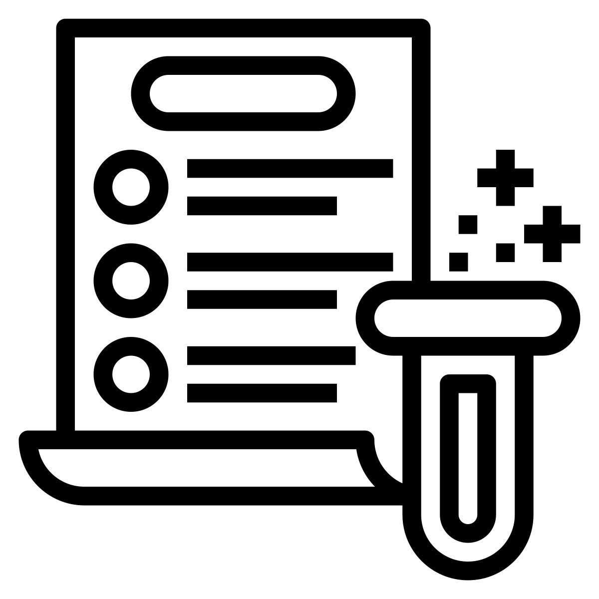 bericht über chemische experimente Icon