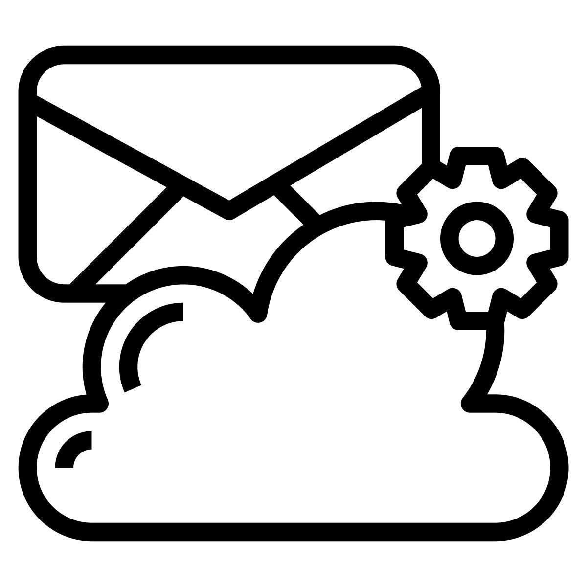 cassetta postale chiusa bandiera giù icon