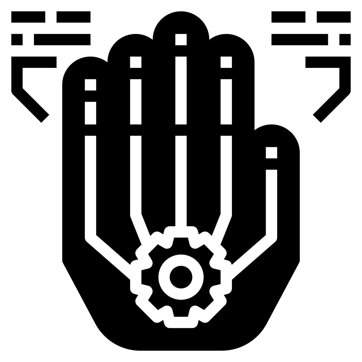 mão robótica icon