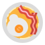 external egg-and-bacon-cholesterol-photo3ideastudio-flat-photo3ideastudio icon