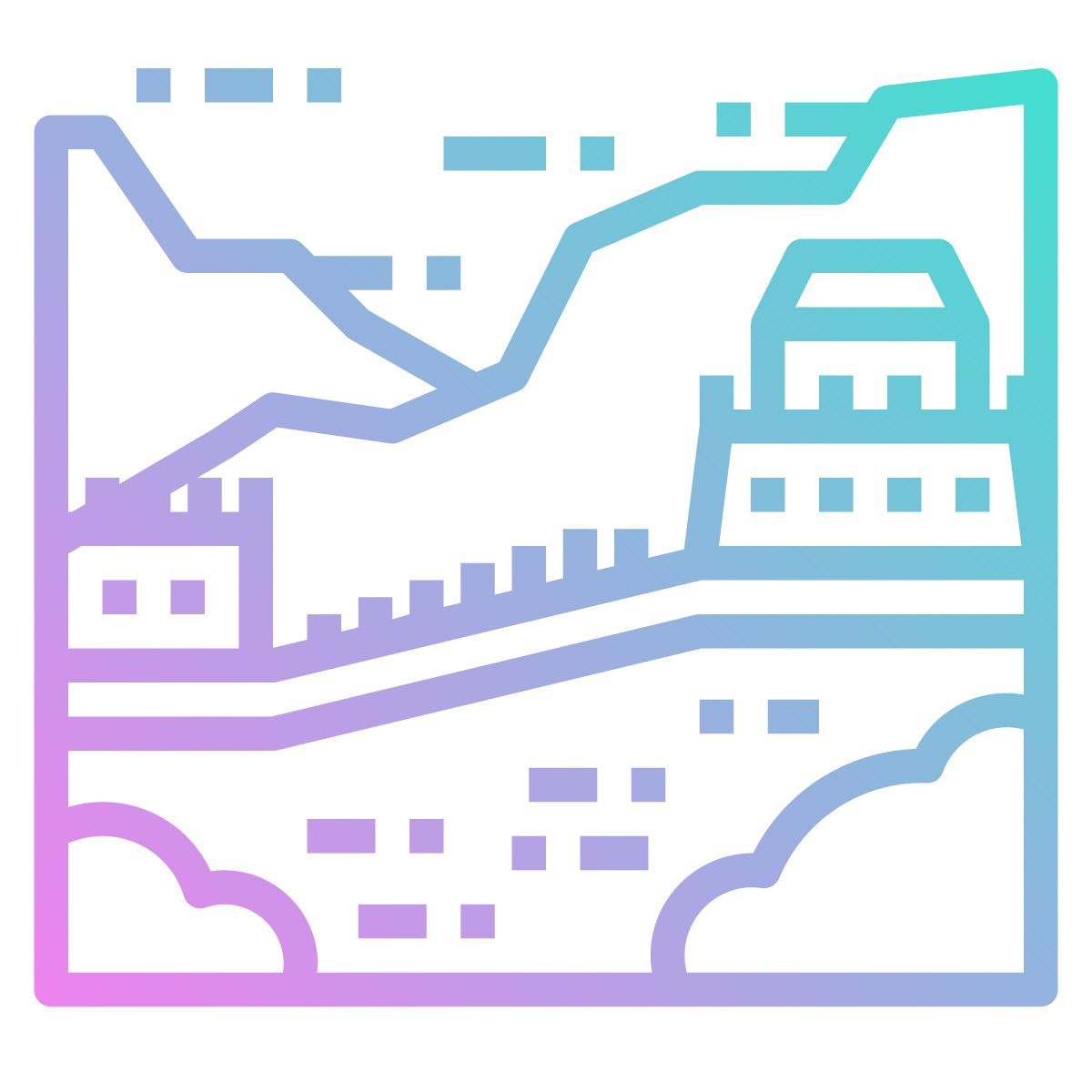 great wall of china icon