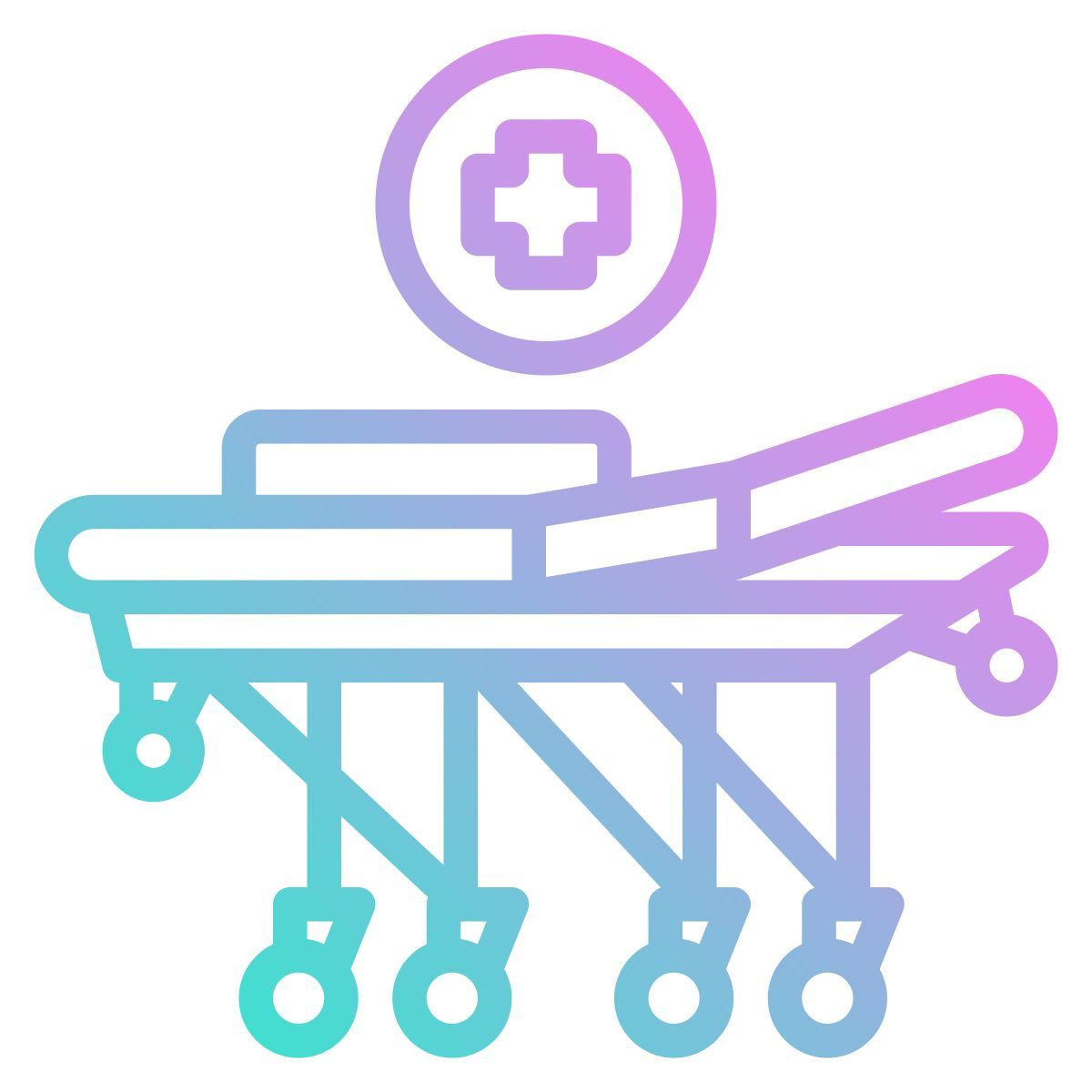 medical stretcher icon