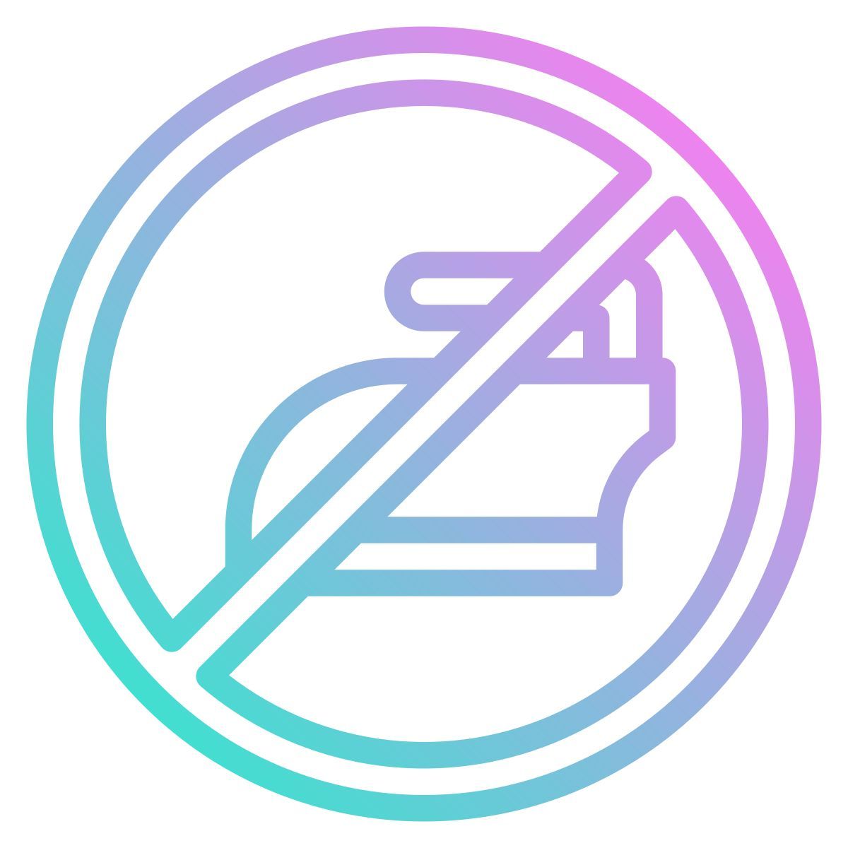 no iron icon