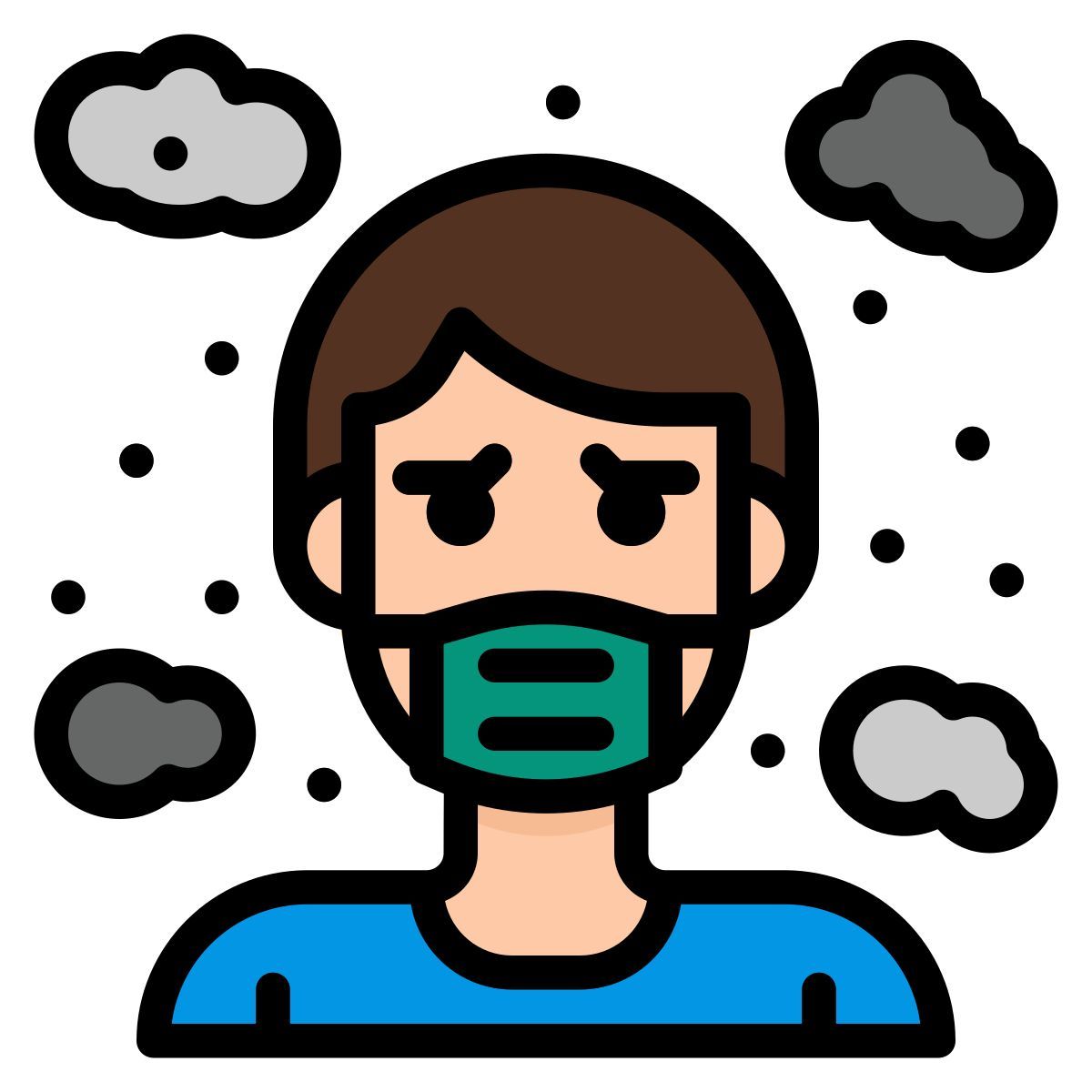 contaminación del aire icon