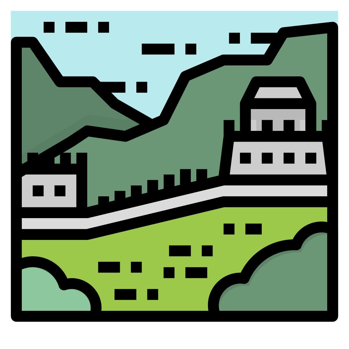 great wall of china icon