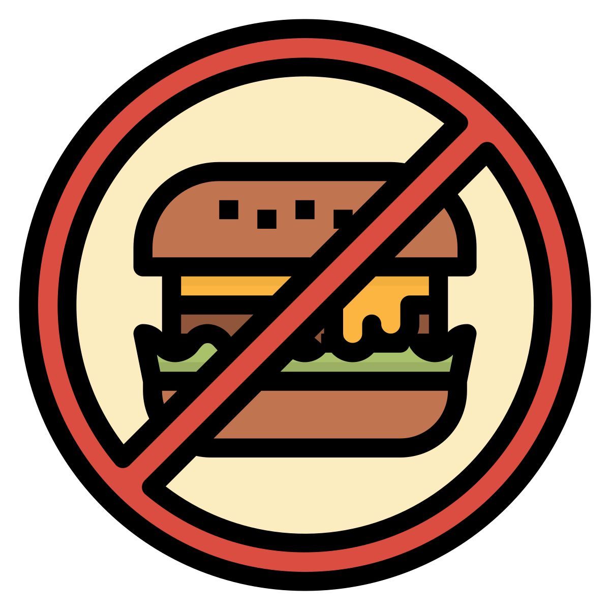 no fast food icon