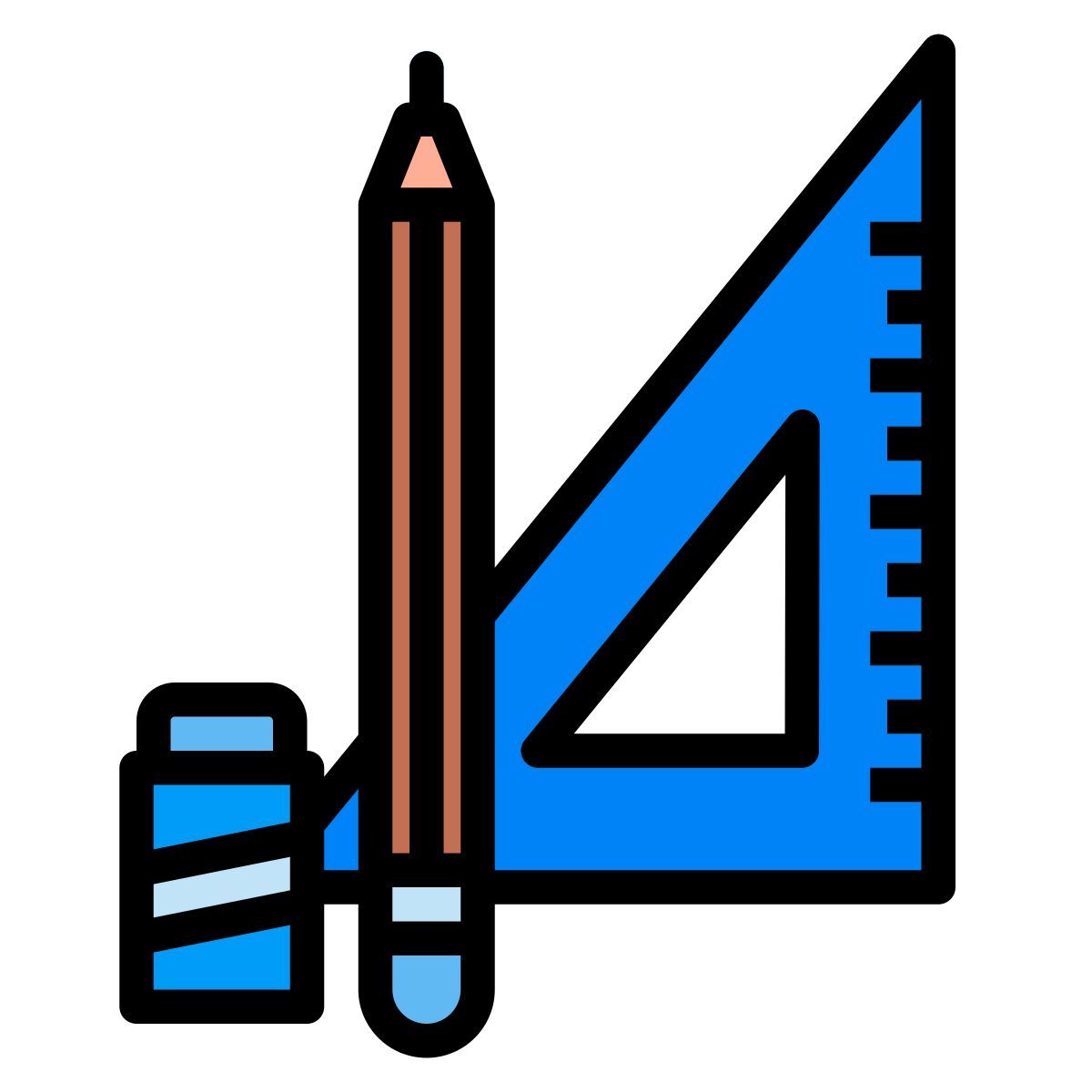 ruler and pencil icon