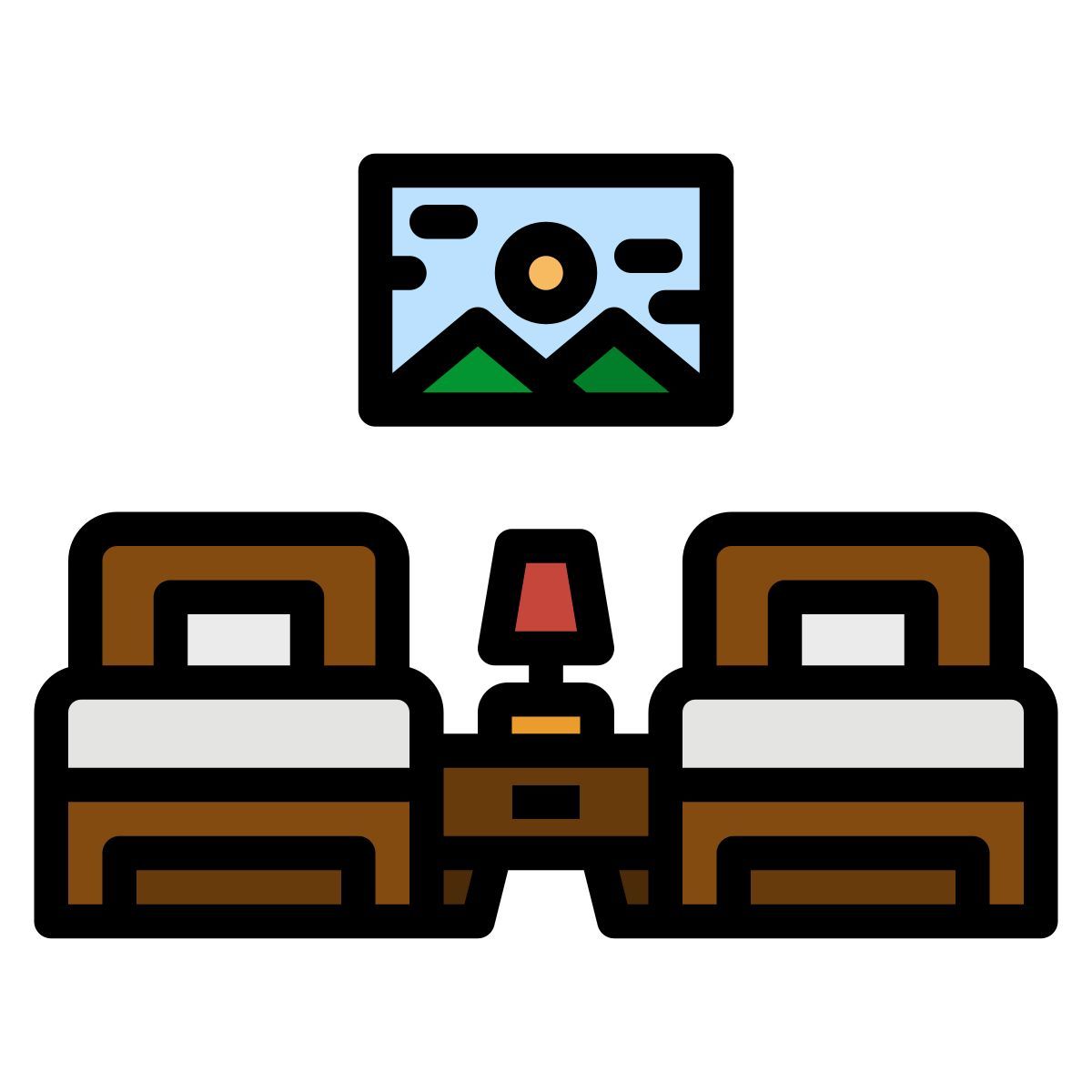 twin beds icon