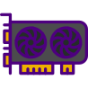 external graphics-card-crypto-and-currency-prettycons-lineal-color-prettycons icon