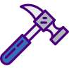 external hammer-tools-prettycons-lineal-color-prettycons icon