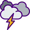 external thunder-weather-prettycons-lineal-color-prettycons icon