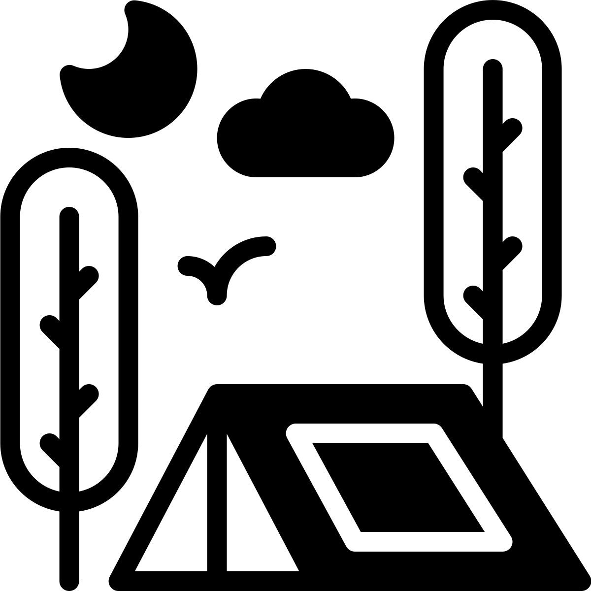 klassisches zelt icon