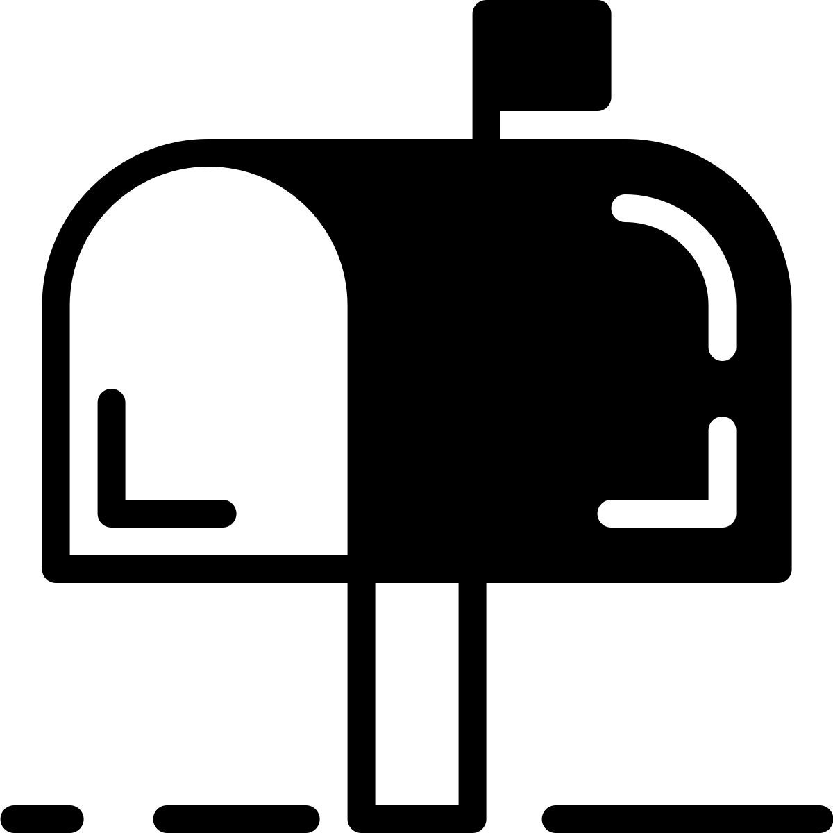 Boîte aux lettres fermée vide icon